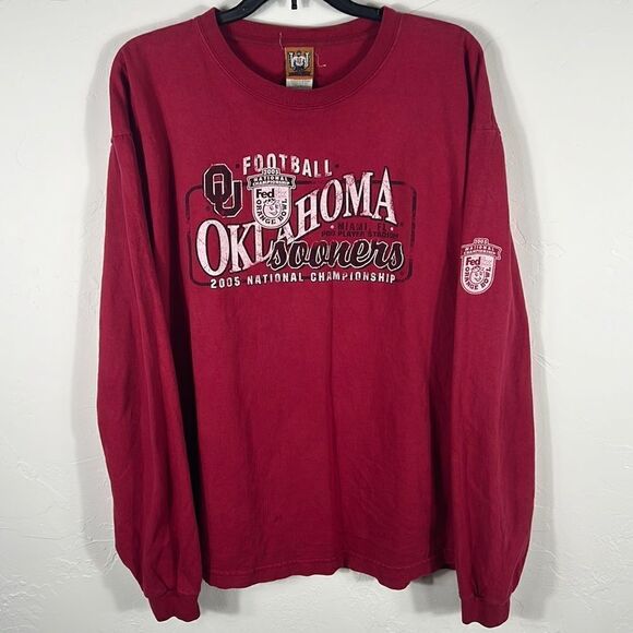 🔥🏈 Vintage OKLAHOMA OU SOONERS 2005 Orange Bowl National Championship - Sz L - Picture 1 of 7